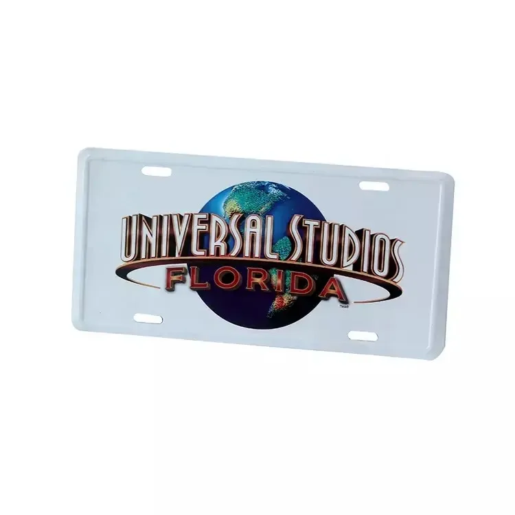 Cheap Vintage Retro Customized Metal Tin Aluminum Sign License Plate Embossed Car Plate