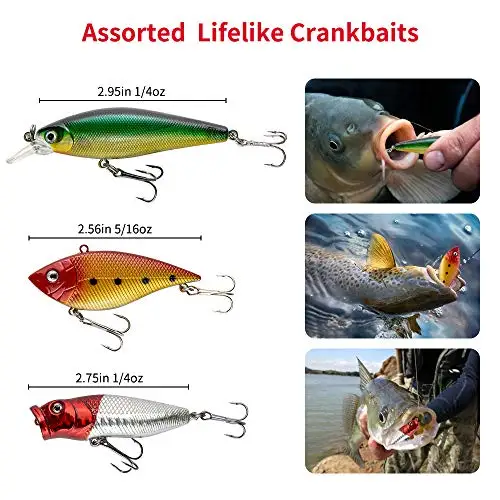 Freshwater Bass Trout & Salmon Sea Fishing Tackle Kit Steel Tackle Box Lead Plastic Lures Bait Accessories Fishing Techniques
