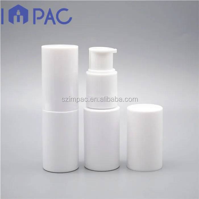 Pocket size cosmetic white plastic powder bottle for spraying 35ml