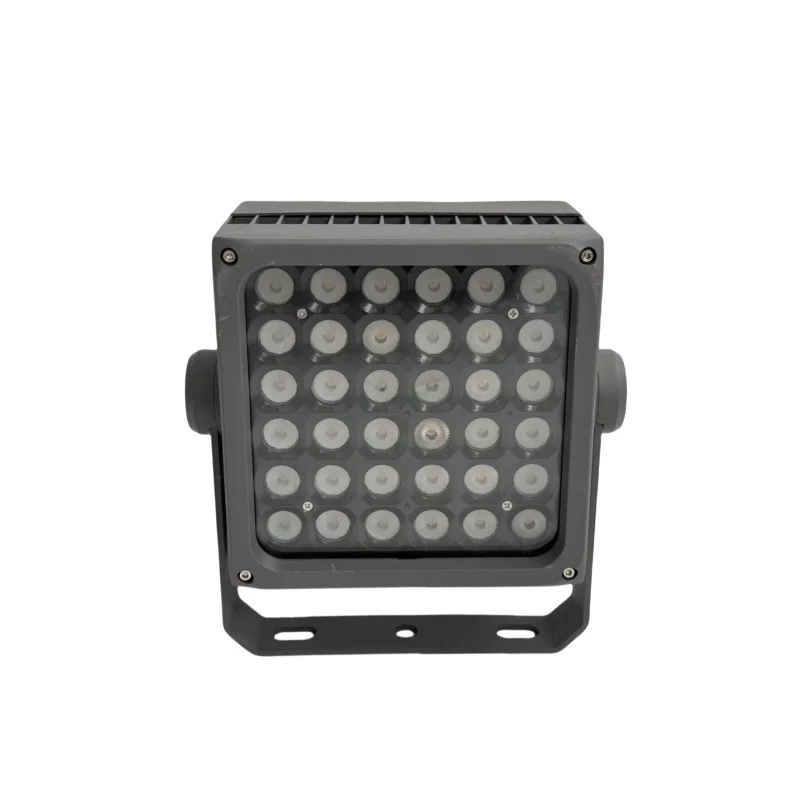 36W 54W Outdoor LED Flood Light with DMX RGB RGBW Facade Exterior Spotlight Aluminum Glass Body IP65 DC24V/AC100-240V
