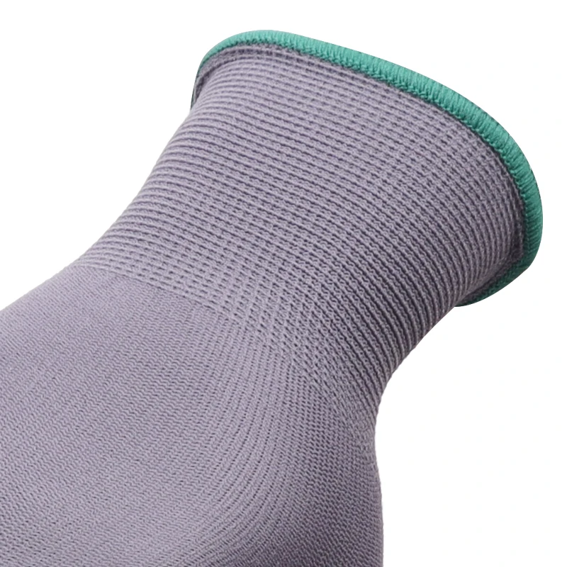 XINGYU Custom Gloves With Logo 13G Polyester  knitted grey pu palm safety gloves PU Coated Hand Work Gloves