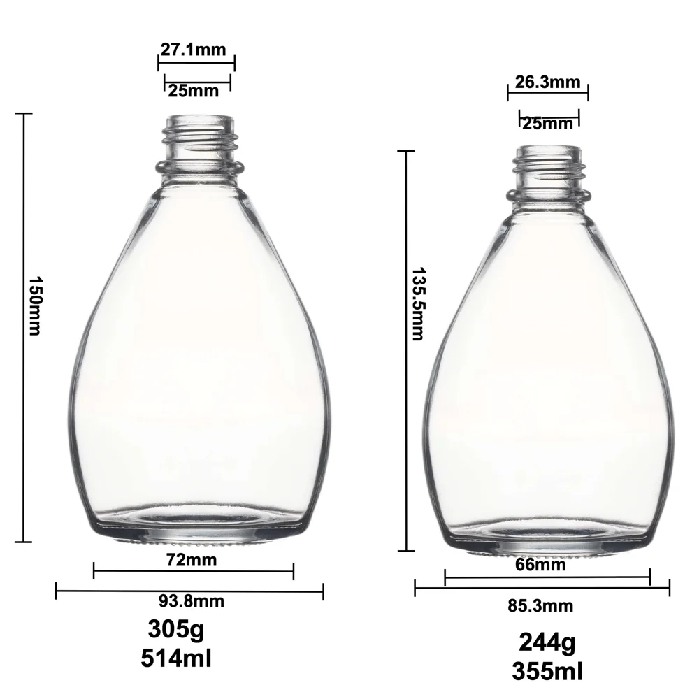 Berlin Packaging Water Drop Shape Juice Milk Beverage Bottle Cheap 350ml 500ml Flask Shaped Liqupor Wine Glass Bottle