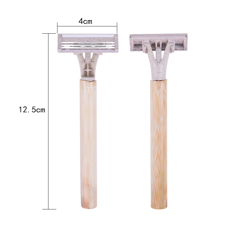 Max brand 3 Blade Eco-Friendly Bamboo Handle Biodegradable Shaving Razor