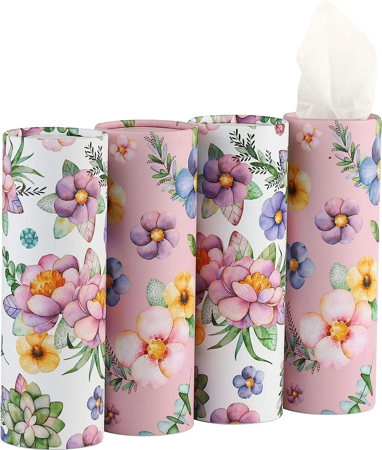 Lingyi Customized Tissue Cylinder Packaging Box Tissue Car Travel Facial Tissue Paper