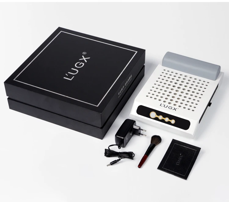 LUGX Strong suction wireless nail dust Vacuum cleaner rechargeable nail table dust collector with handpillow