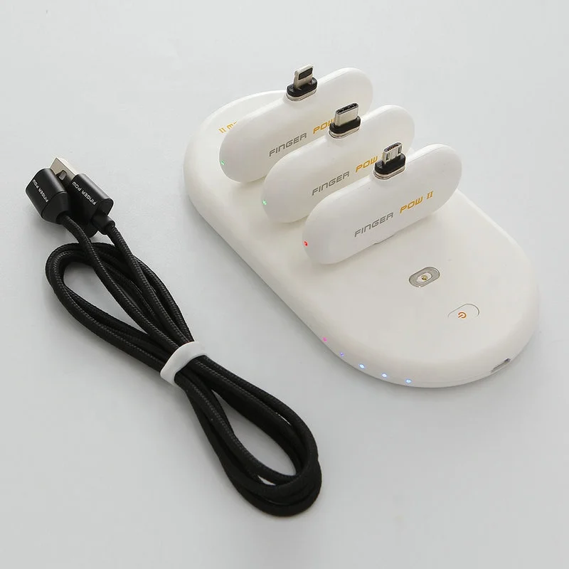 Original Finger pow 2 Mini Fingerpow Charging Power Bank Emergency Power Bank Portable Magnetic Mobile Fast Charger Power Bank