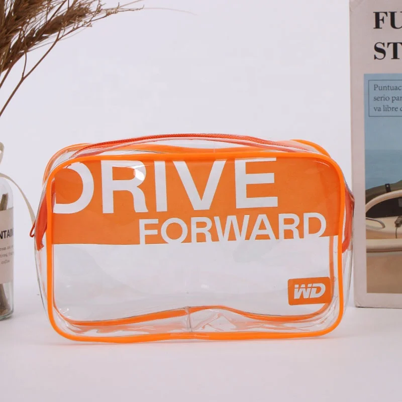 Оптовая продажа прозрачные сумки для хранения из ПВХ на молнии модные водонепроницаемые маленькие и большие игрушек с леопардовым узором