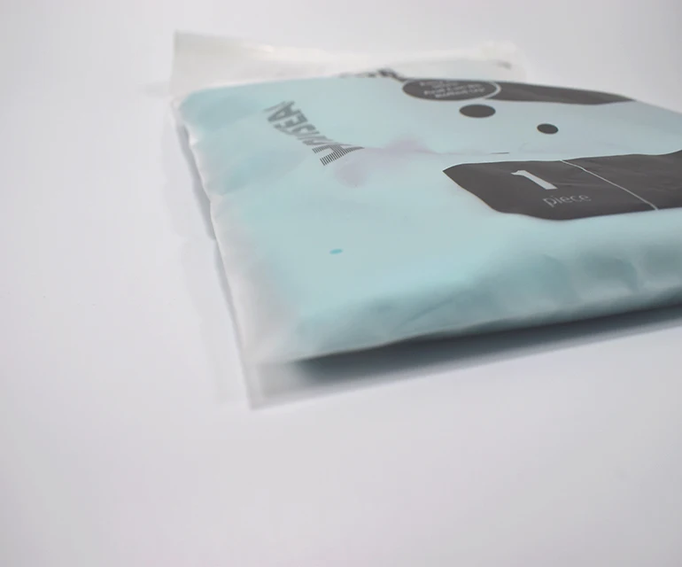 Wholesale In stock Factory zip lock frosted plastic packaging bag for clothes