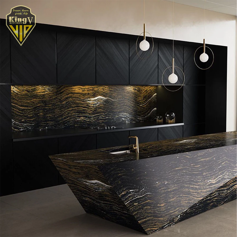 Luxury Kitchen Cabinet Custom High Gloss Luxury Design In Foshan Kitchen Cabinet Pulls made in china