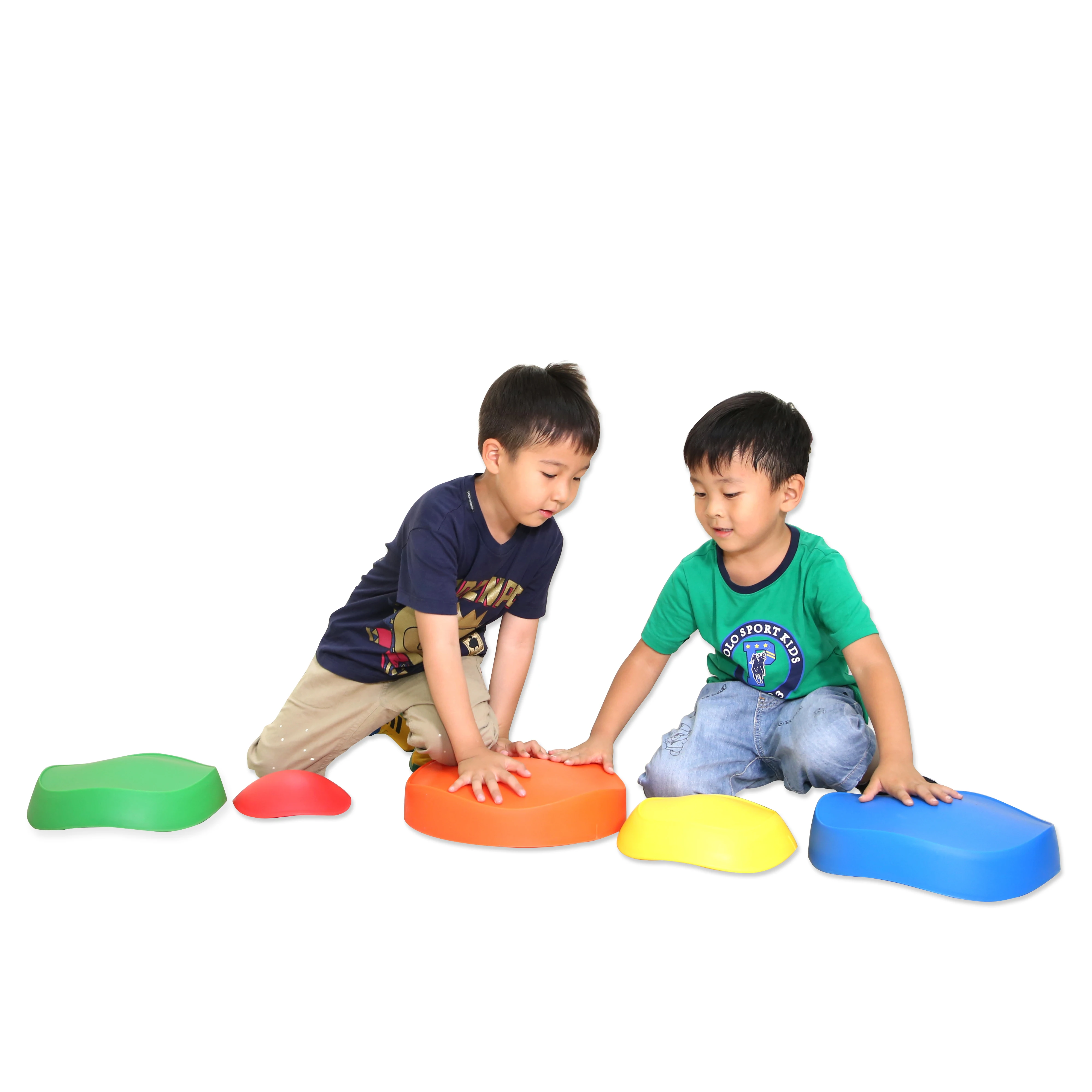 Kids Coordination Exercise Set Of 5 Non-Slip Stackable Wave Blocks Balance Stepping Stones