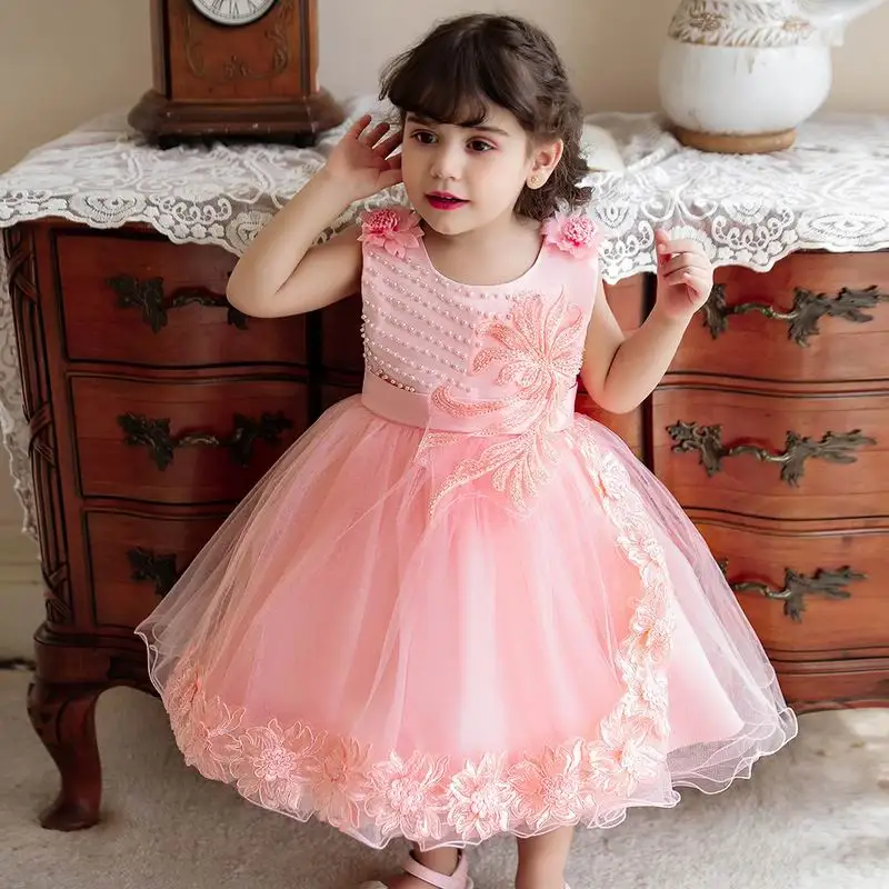 Платье для новорожденных девочек, Летнее мини-платье для крещения, одежда для первого причастия