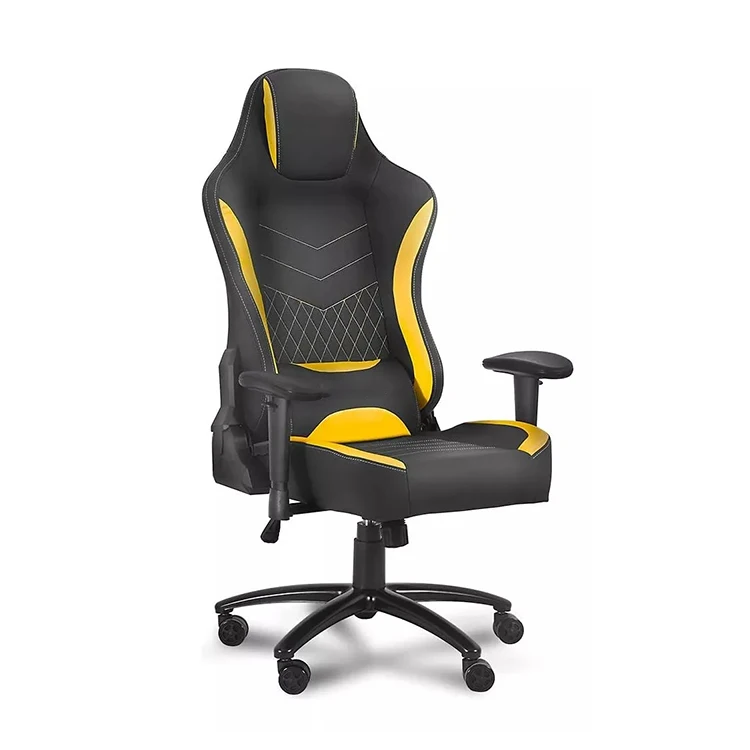 Brazil Stretch Cloth Cat Paw Cloth Yellow Gaming Chair with Wireless Gaming Keyboard and Mouse Armrest Pad for Arms and Elbows