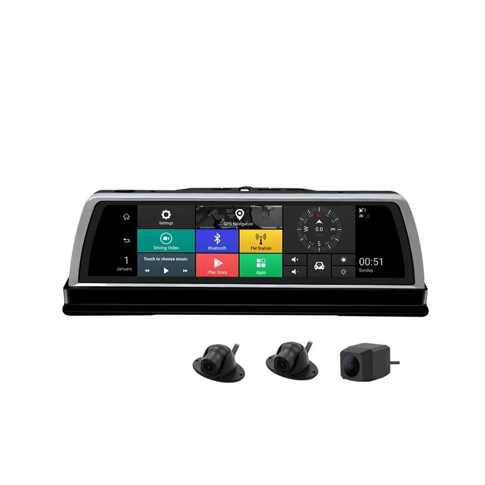 
4G Android 1080P 24 Hours 360 Degree Car DVR 4 Camera Security System 