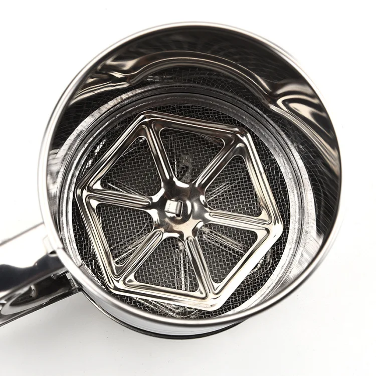 Wholesale Kitchen DIY Powder Mug Flour Sieve Stainless Steel Cup Shape Strainer Baking Mesh Flour Sifter