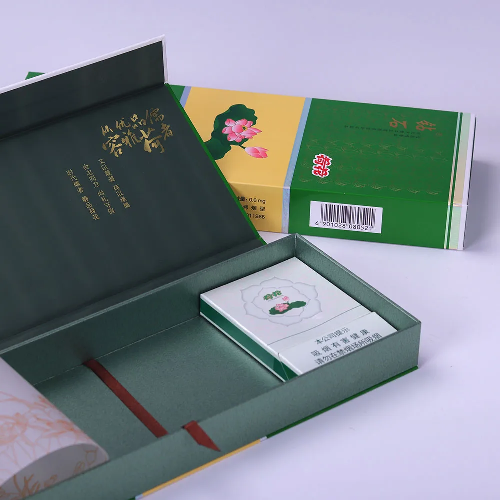Custom Disposable Smoking Cigarette Paper Box Packed Paper Cigar Case Packaging Cigarette Box Pack For Wholesale