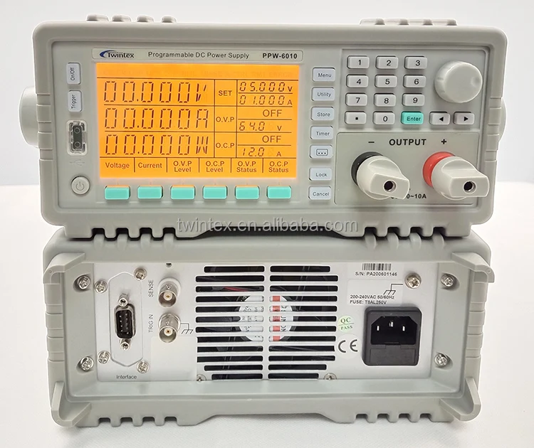 Twintex PPW-1560 RS232 15V 60A 900W Lab DC Programmable Power Supply Switching with Adjustable Current and Voltage 0-15V 60 amp