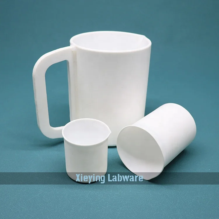 30ml- 10000ml Professional Chemical Lab PTFE Plastic Measuring Beaker Manufacturer with or without Handle