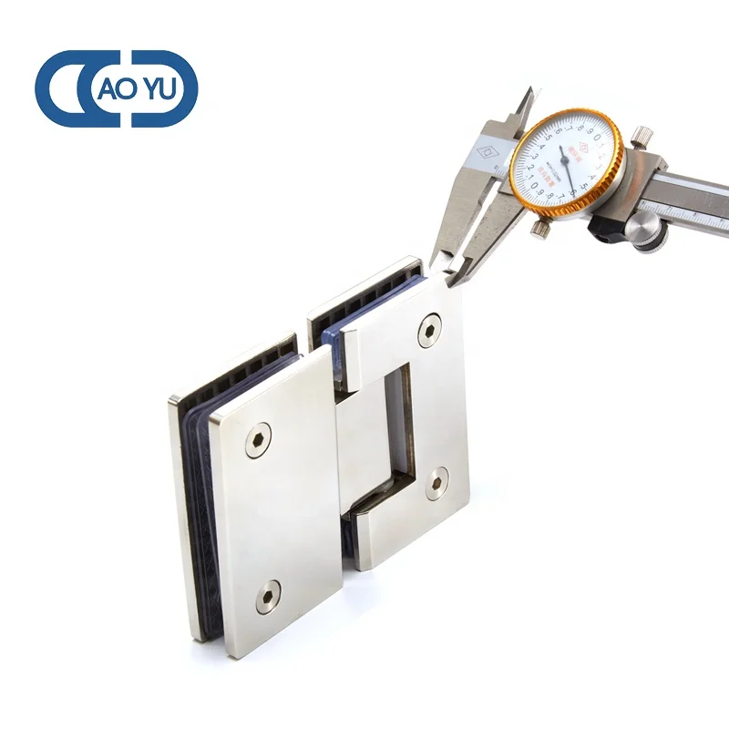 Bathroom Hardware accessories Shower Door Hinge Mirror Polished 180 Degree Straight Glass To Glass Pivot Hinges