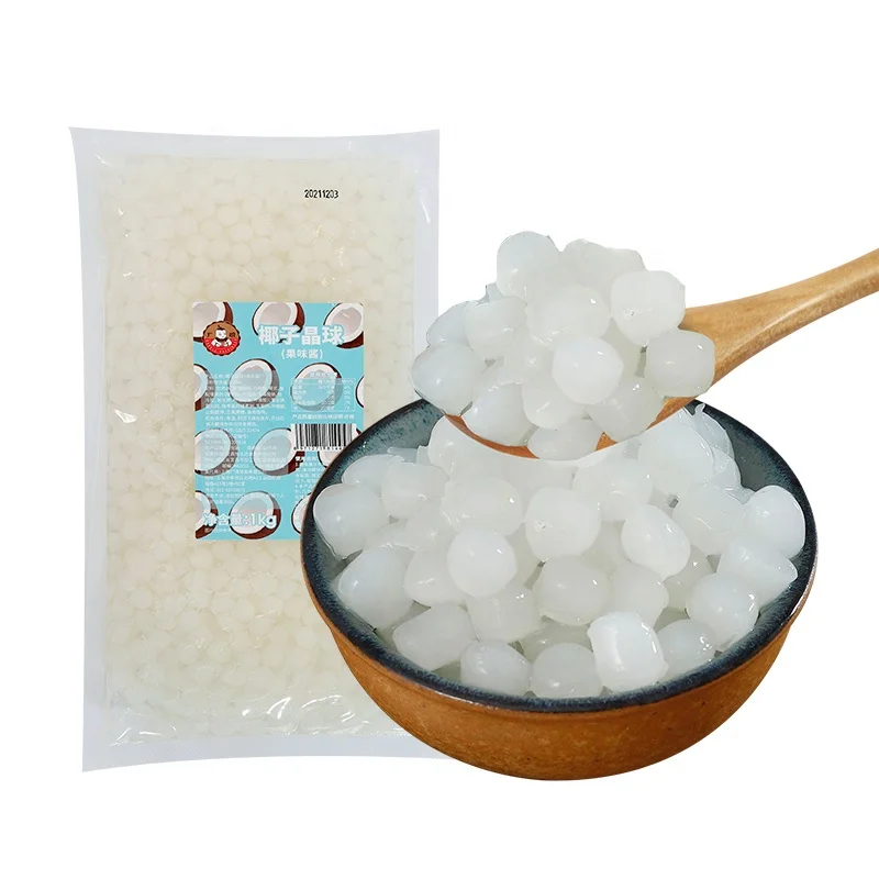 2022 New Product 1kg Coconut Crystal Boba Konjac Jelly Boba for Bubble Tea