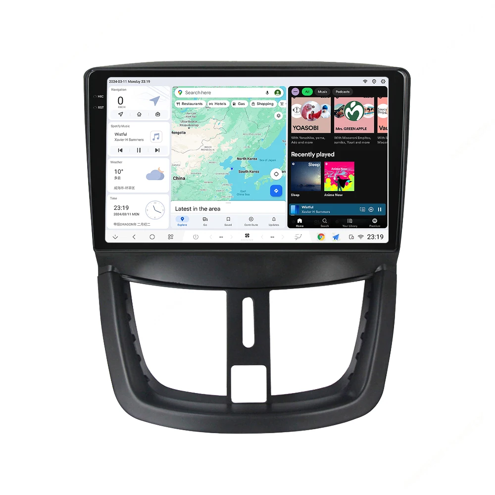 DUDUAUTO Car Radio Multimedia Player Navigation GPS Stereo Autoradio Car-play AUTO for Peugeot 207 CC 207CC 2006-2015