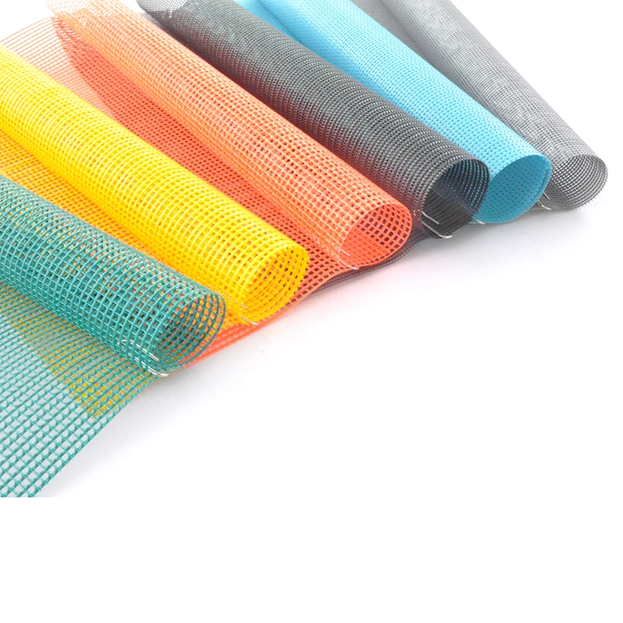 Oem Color Vinyl Coated Woven Polyester Pvc Coated Mesh Fabric