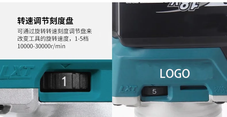 21V Cordless Electric Trimmer Woodworking Engraving Slotting Trimming Milling Machine Wood Router with Battery