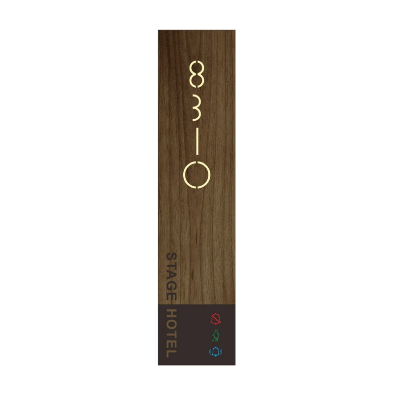 hotel room door metal numbers and letters sign LED house numbers customized illuminated door number