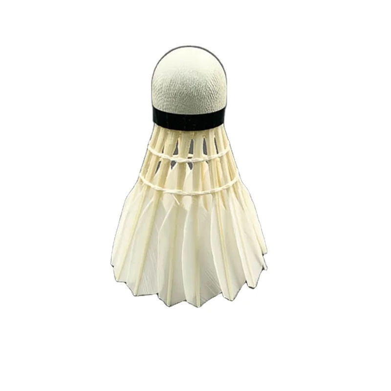 
2021 New Style Lower Price White Color Badminton Goose Feather Badminton Shuttlecock 