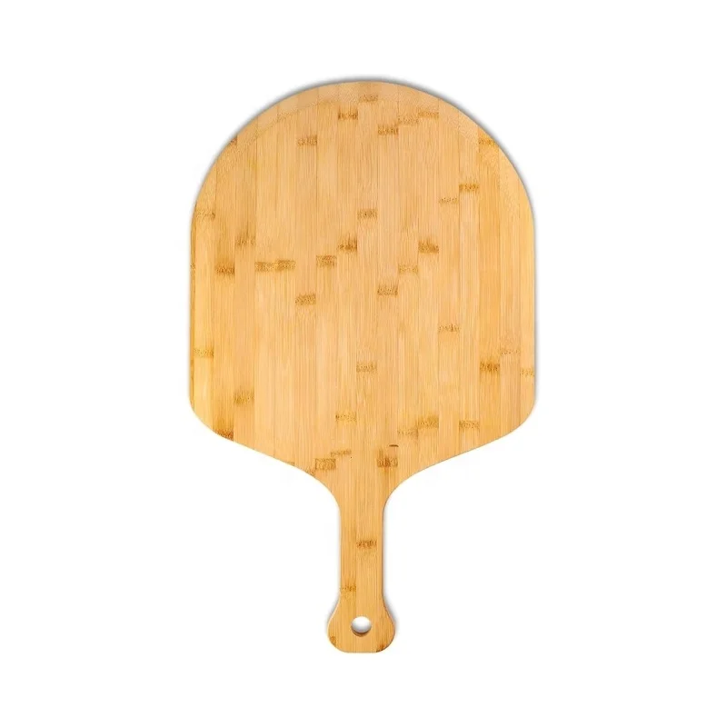 Premium Quality Bamboo Pizza Peel Premium Handle Natural Wooden Cutting Board for Homemade Pizza