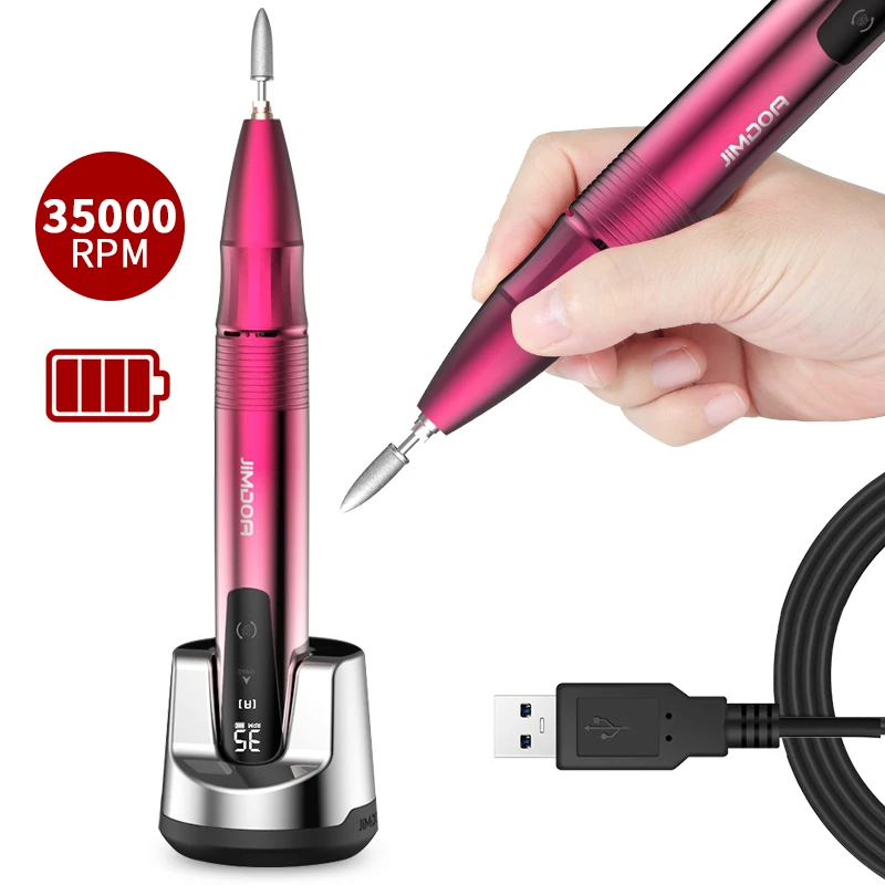 JIMDOA New Product JMD-109p Portable Home-use Beauty Manicure Nail Art Tool Electric Mini Nail Drill Portable Nail Polishing Pen