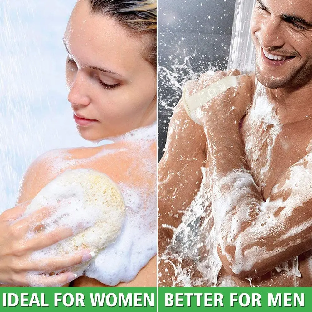 wholesale natural scrubber skin exfoliating loofah bath sponge exfoliating body loofah pad