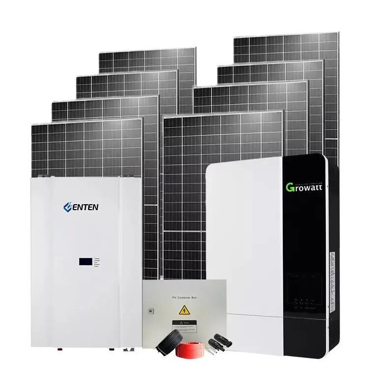 Complete full package 5kw generator energy storage 2kw 3kw 4kw 5kva 6kw 7kw 9kw 10kw solar panel home kit off grid solar system
