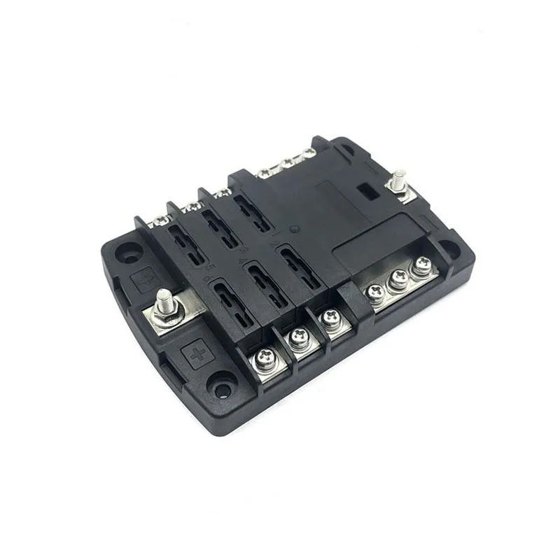 ATC/ATO Blade Fuse Block Waterproof  6 Circuit with Cover 32V 6 Way Fuse Holder Fuse Box