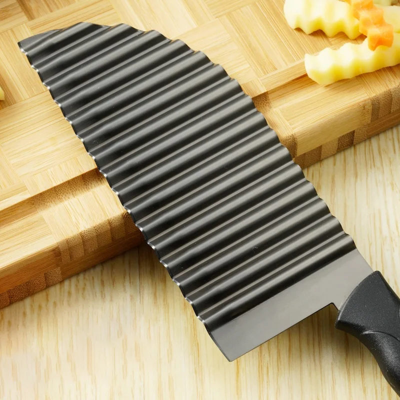 Hot Sale Stainless Steel French Fries Slicer Vegetable Cutters, Wavy Crinkle Chopping Knife