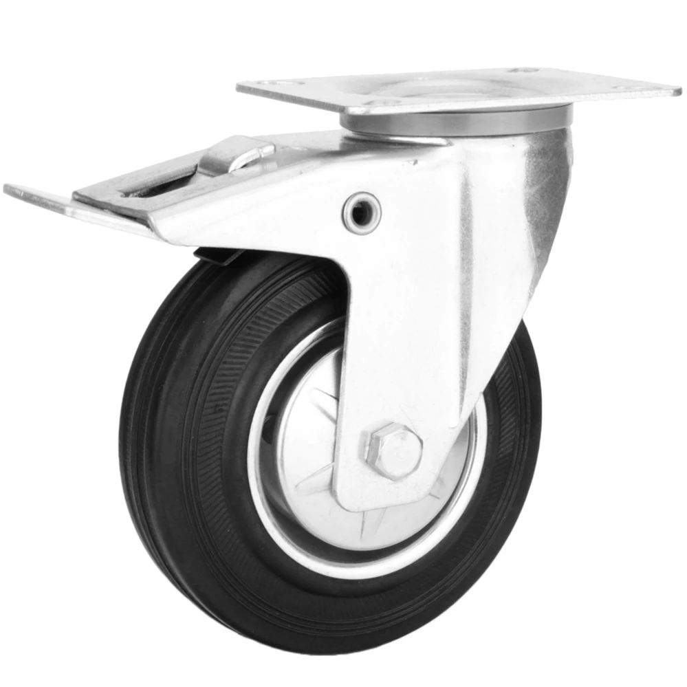 5 дюймов полка грузовик резиновый лом мусорное колесо ролик для склада