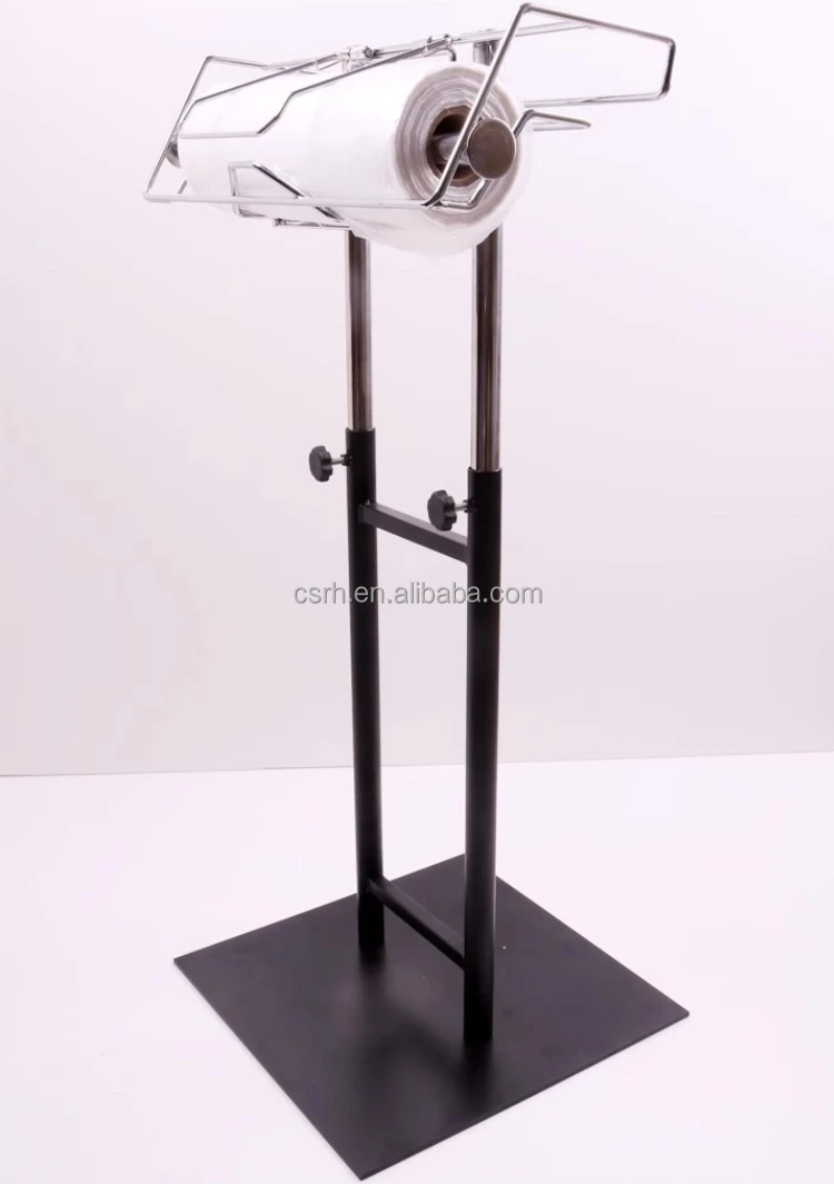 RH-RBD-FW  420*330*920mm high quality bags dispenser stand  Grocery store  flooring round metal display stands roll bag holders