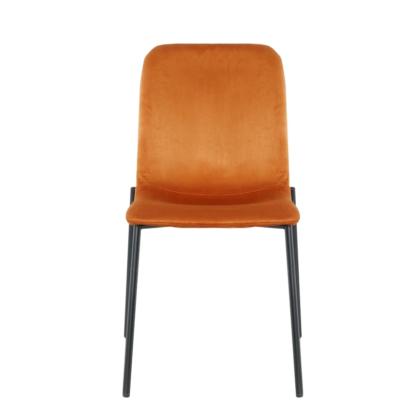 Modern Design Wholesale Classic Orange Velvet Fabric Tufted Back Upholstery Dining Chair