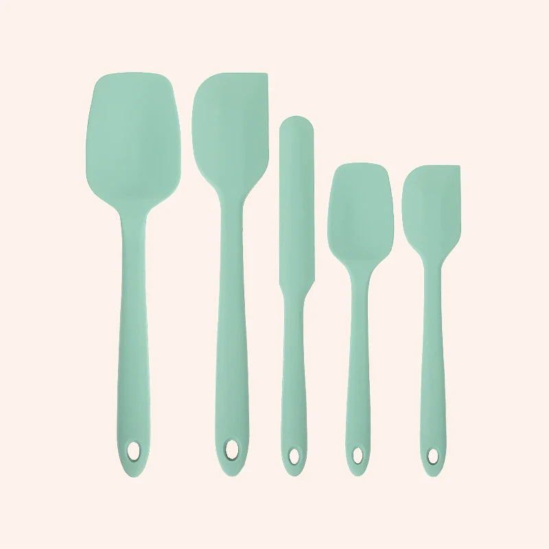 4-Piece Silicone Spatula Set - 600F Heat Resistant Non Stick  Kitchen Scraper Spatulas for Cooking, Baking