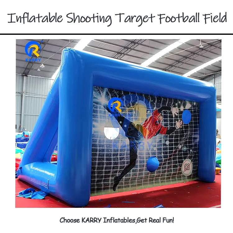 Commercial Inflatable Soccer Goal Penalty Kick Shootout Speed Challenge Cage Shooting Target Football Field Interactive Game
