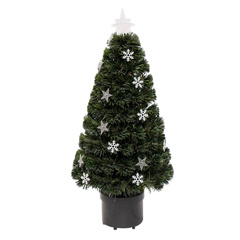 Christmas decorations 60-300cm Christmas tree potted colorful fiber optic Tree Christmas LED light tree