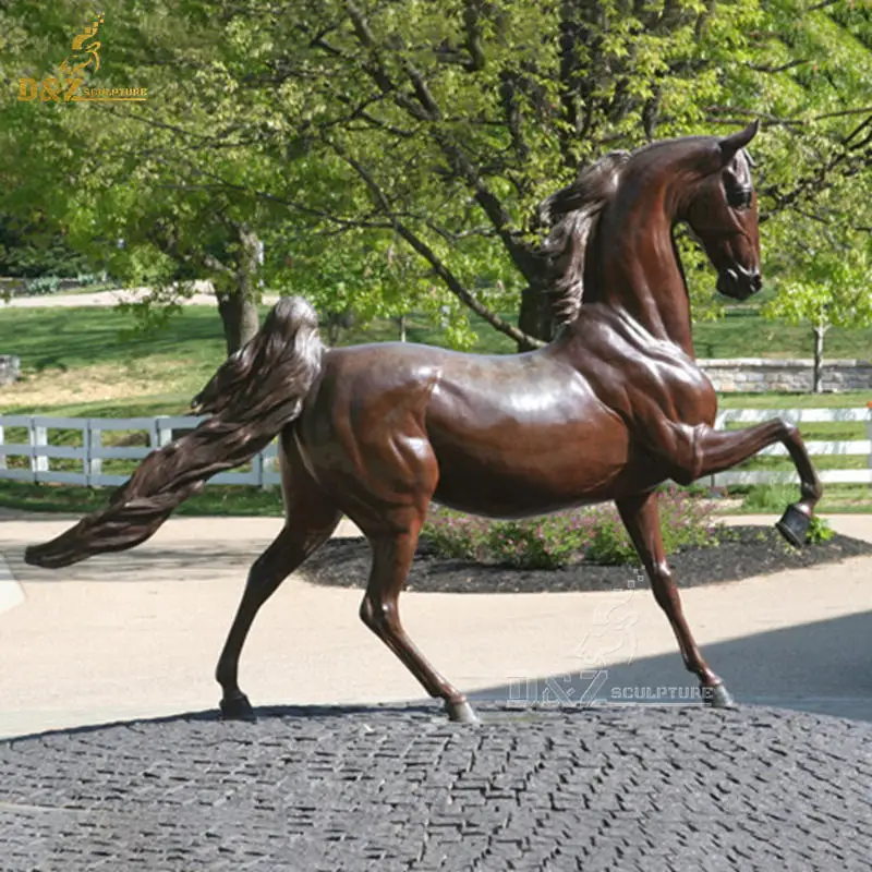 Garden animal sculpture life size bronze running horse statue