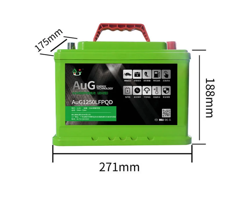 High Discharge 12V 50Ah Lifepo4 Lithium Ion Battery Pack Rechargeable Li-ion Energy Storage Power Battery for Car Starting