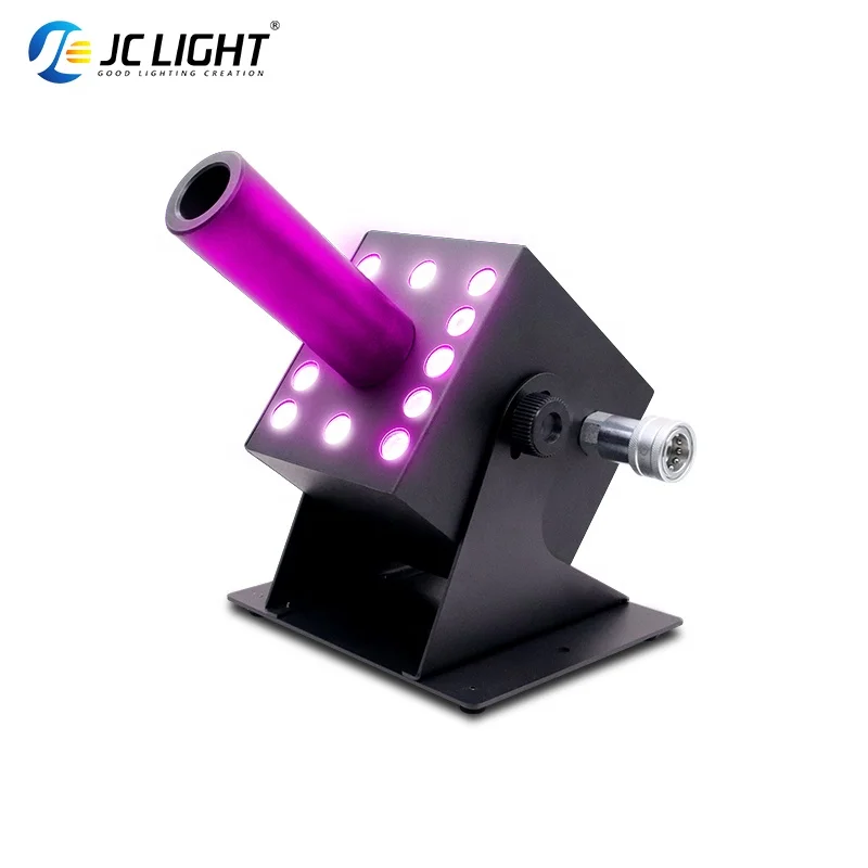 Angle Adjustable Co2 Cannon Cryo Rgb Jet Co2 Machine Stage 12x3w Dmx Controlled Smoke Effect Co2 Jet Machine