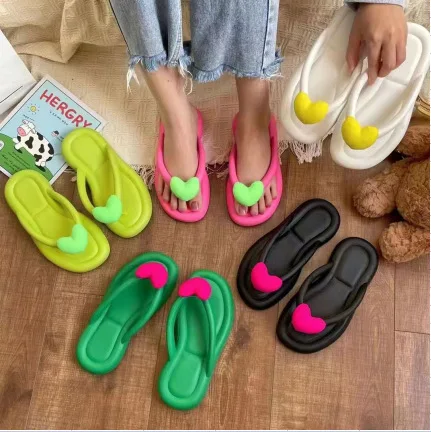 Fashion EVA cloud soft summer beach  outdoor women flip-flops slippers with bow