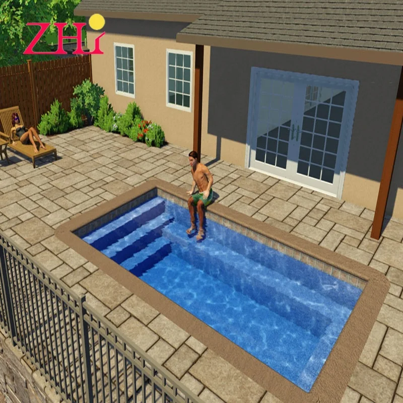 Пластиковый корпус из стекловолокна для бассейна 14x6x4 дюймов