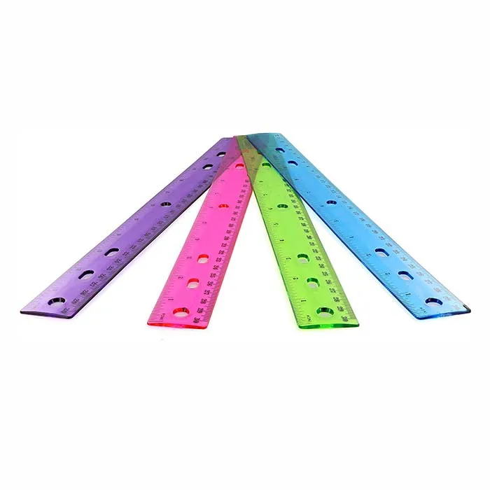  Приподнятые скошенные края акриловая линейка прозрачная зеленая небьющаяся