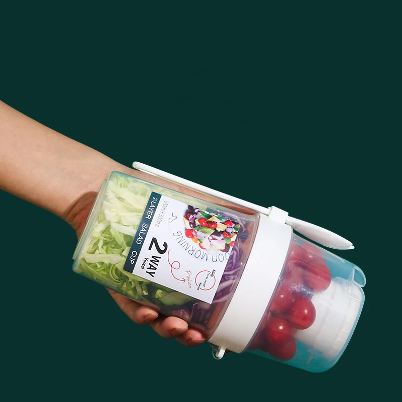 Promotional cheap Custom portable fruit yogurt cup Breakfast salad cup Fitness salad cup