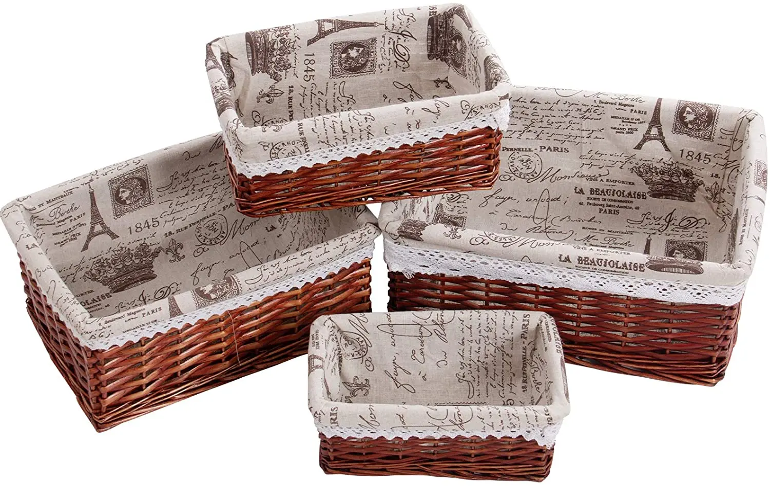 wicker basket Large Rectangular Wicker Wood Chips Kitchen Bread Home Food Store Storage Wicker Basket