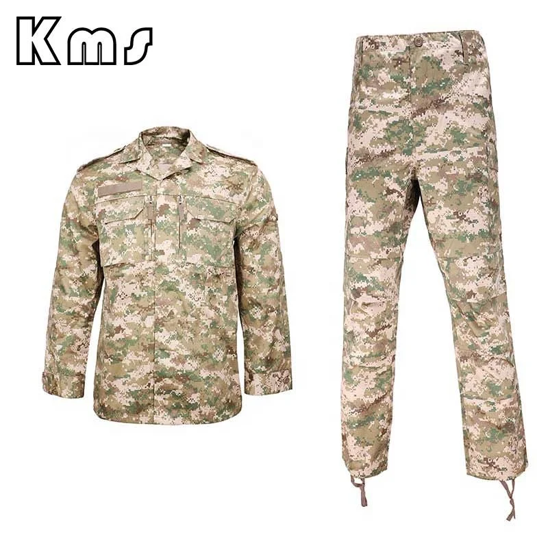 KMS Ready To Ship Wholesale Outdoor Tactical Clothes Set Digital Camouflage Hunting Combat Tactical Uniform Clothing