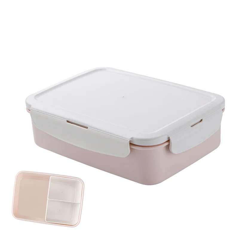 Прямоугольный пластиковый Ланч-бокс л с 3 ячейками для детей с защитой от протечек bento